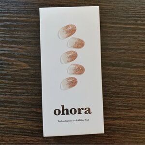 Ohora N Chandelier ND-163–Semi-Cured Gel Nail Strips, Nude Glitter Ombre (30 pc)